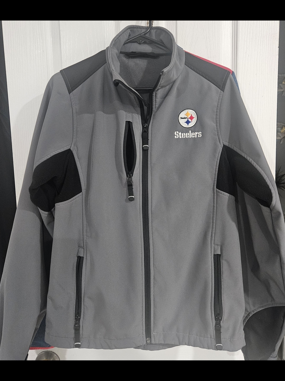 Pittsburg Steelers Dunbrooke Gray Softshell Jacket with Black Accents